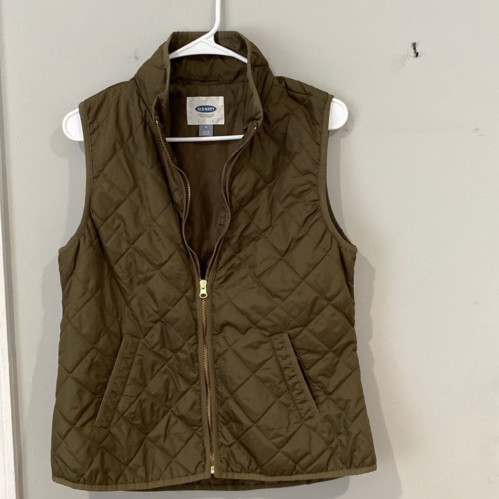 Old Navy Green Quilted Vest